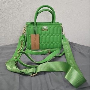 NWT Steve Madden Bniko Satchel Crossbody  Bag W Guitar Strap Green Flare TikTok